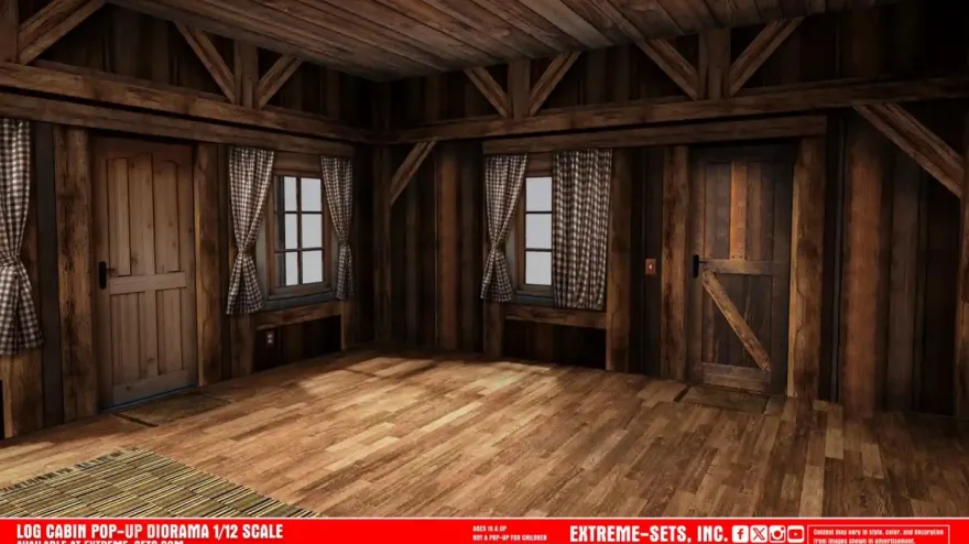 Extreme Sets Log Cabin Pop-Up Diorama 1/12