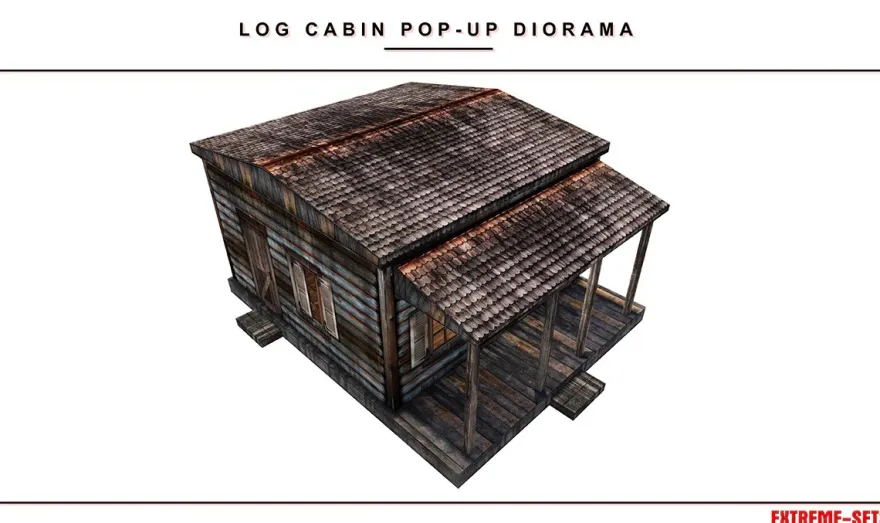 Extreme Sets Log Cabin Pop-Up Diorama 1/12