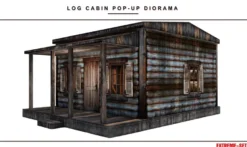 Extreme Sets Log Cabin Pop-Up Diorama 1/12