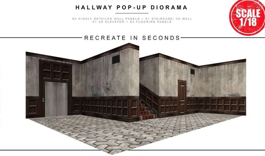 Extreme Sets Pop-Up Diorama Hallway Set 1/18