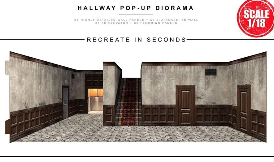 Extreme Sets Pop-Up Diorama Hallway Set 1/18
