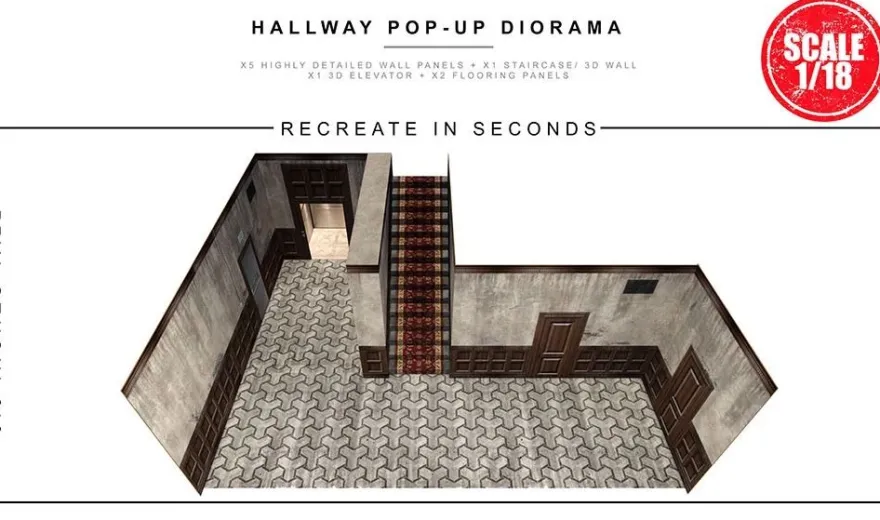 Extreme Sets Pop-Up Diorama Hallway Set 1/18
