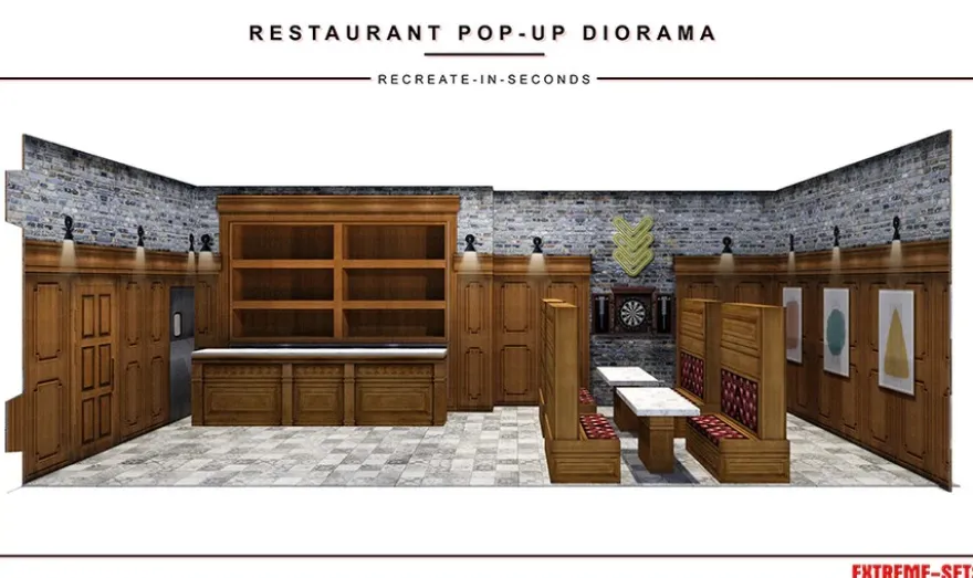 Extreme Sets Restaurant Pop-Up Diorama 1/12