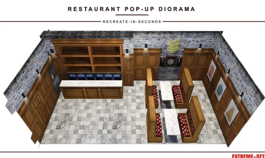 Extreme Sets Restaurant Pop-Up Diorama 1/12