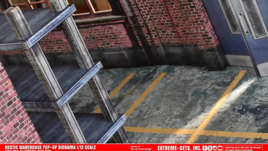 Extreme Sets Rustic Warehouse Pop-Up Diorama 1/12