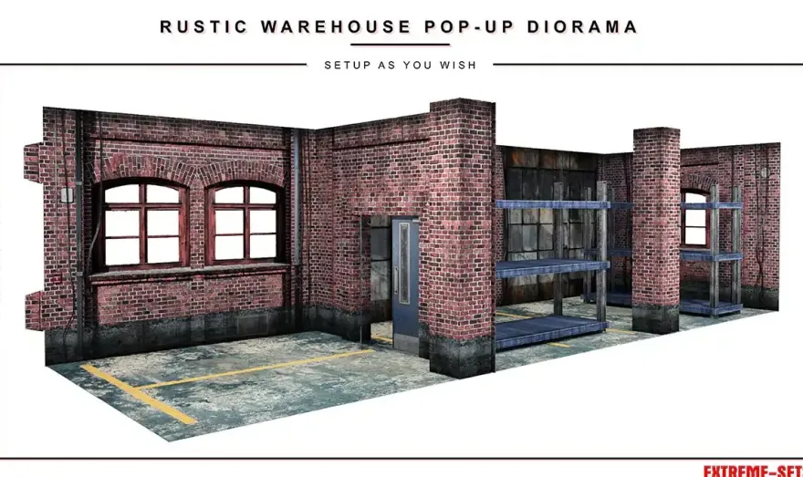 Extreme Sets Rustic Warehouse Pop-Up Diorama 1/12