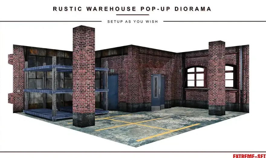 Extreme Sets Rustic Warehouse Pop-Up Diorama 1/12