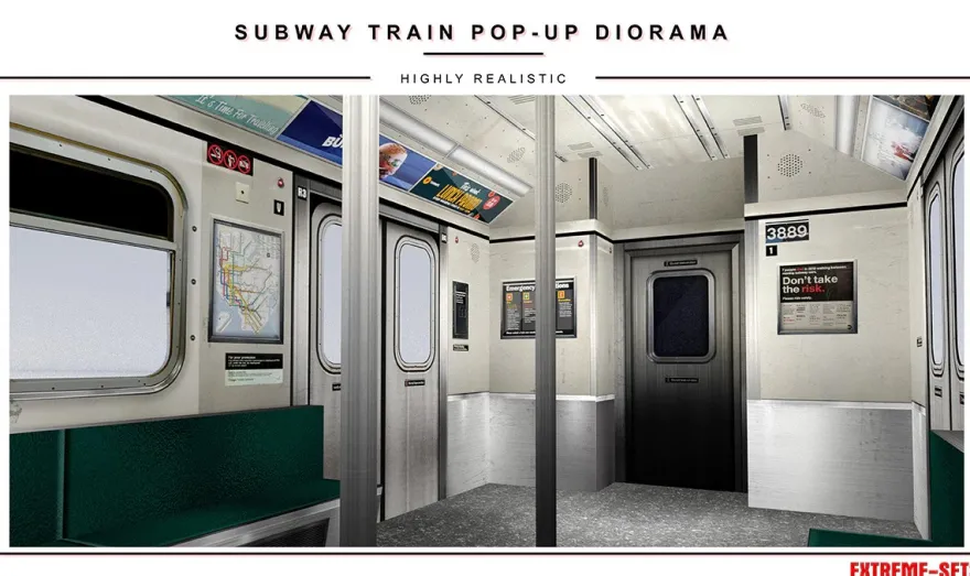 Extreme Sets Subway Train Pop-Up Diorama 1/12