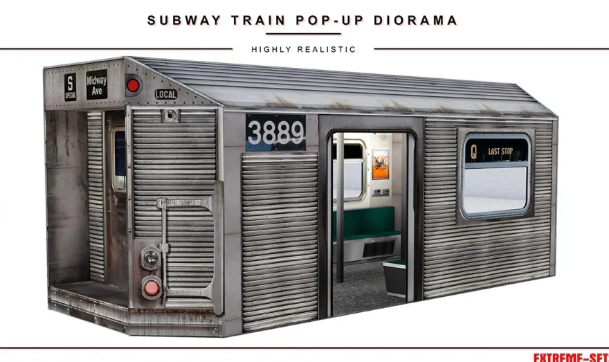 Extreme Sets Subway Train Pop-Up Diorama 1/12
