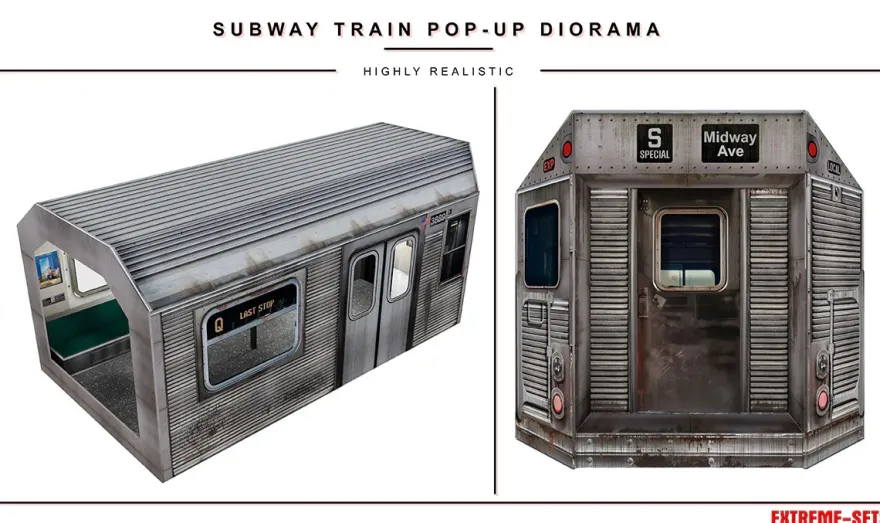 Extreme Sets Subway Train Pop-Up Diorama 1/12
