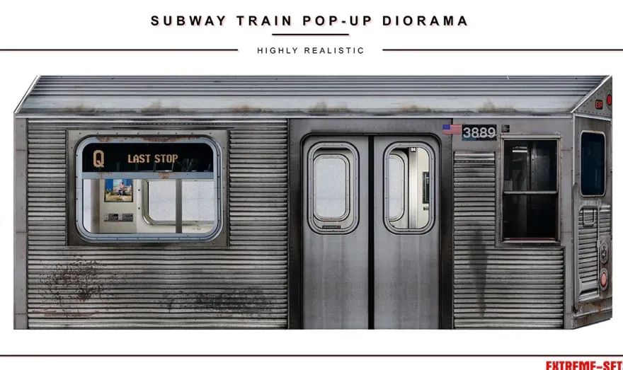 Extreme Sets Subway Train Pop-Up Diorama 1/12