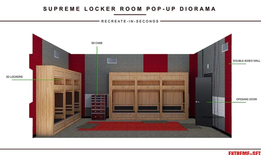 Extreme Sets Supreme Locker Room Pop-Up Diorama 1/12