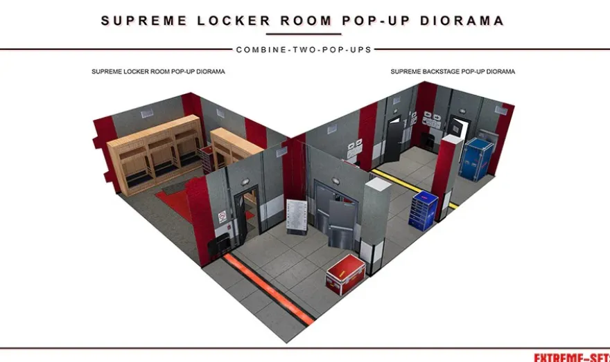 Extreme Sets Supreme Locker Room Pop-Up Diorama 1/12