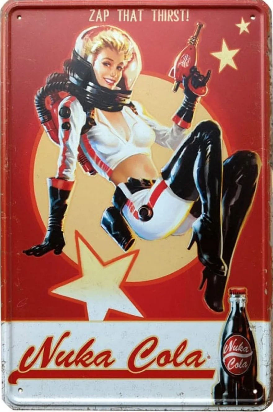 Fallout Metallschild Nuka Cola Girl
