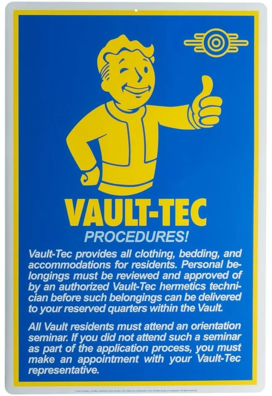 Fallout Metallschild Procedures