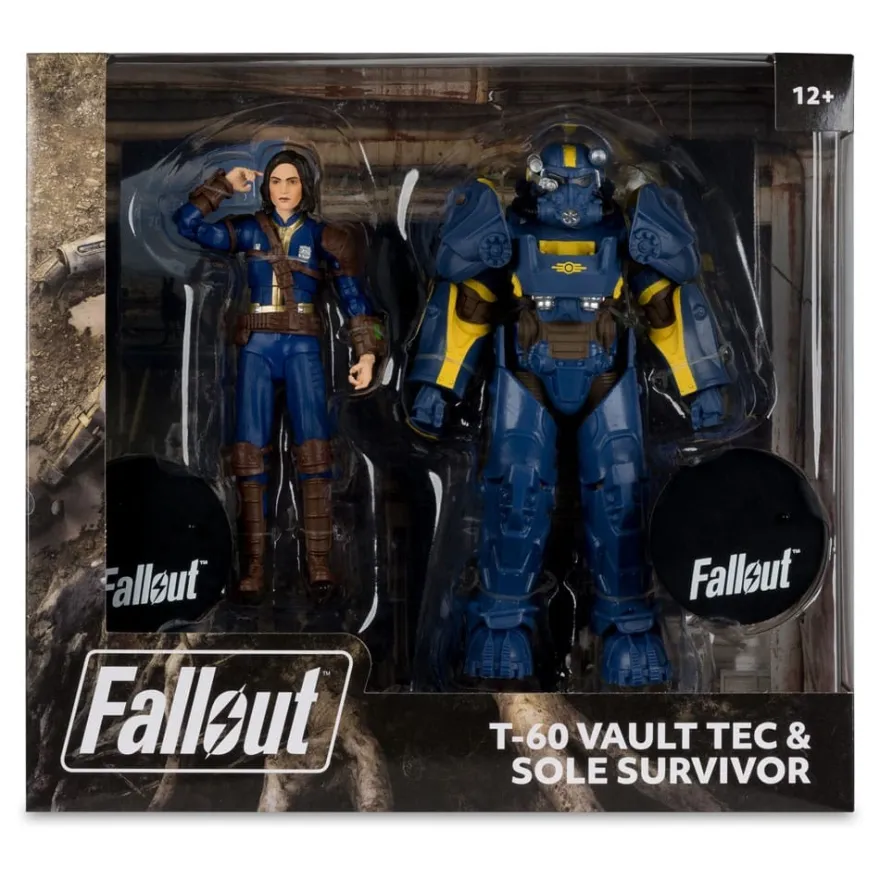 Fallout 4 Statuen 2er-Pack T-60 Vault Tec & Sole Survivor 18 cm