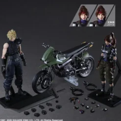 Final Fantasy VII Remake Play Arts Kai Actionfiguren-Set Jessie & Cloud & Motorcycle