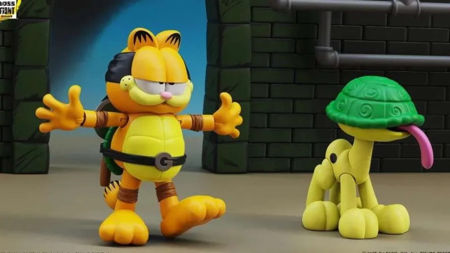 Garfield x TMNT Garfello und Sidekick Odie Actionfiguren
