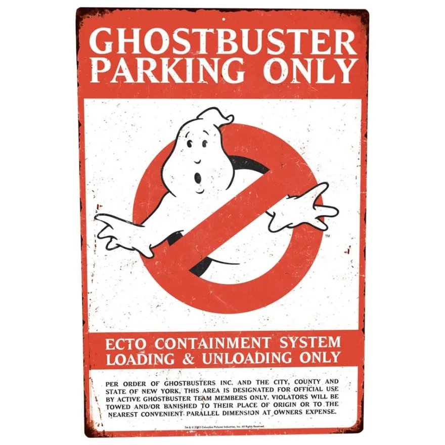 Ghostbusters Metallschild Parking