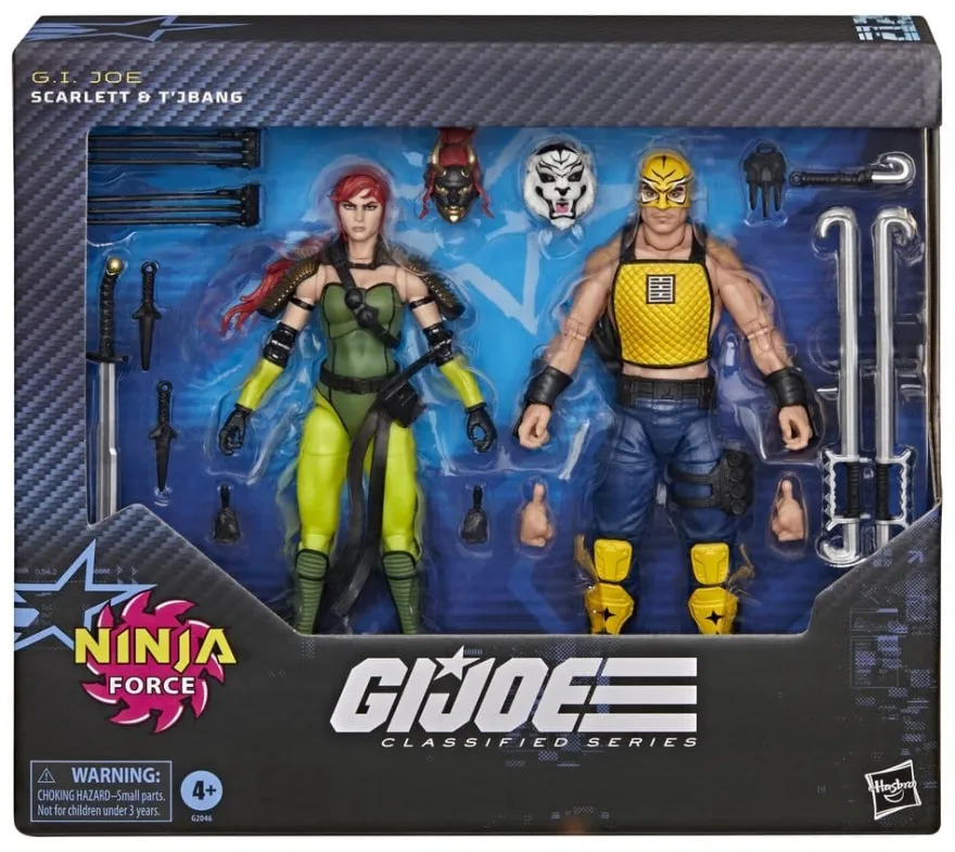G.I. Joe Classified Series Actionfiguren 2er-Pack #212 Ninja Force Scarlett & T'Jbang 15 cm