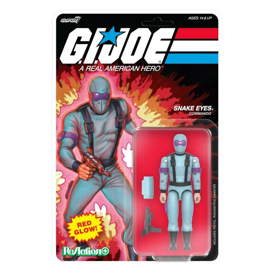 G.I. Joe ReAction+ Wave 6 Snake Eyes (Red Glow, Crystal Poison)