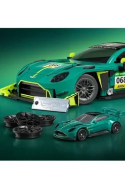 Hot Wheels Elite Mattel Brick Shop Bauset 1/16 '24 Aston Martin Vantage GT3