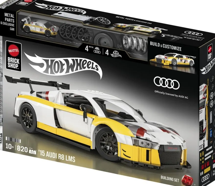Hot Wheels Elite Mattel Brick Shop Bauset 1/16 '15 Audi R8 LMS
