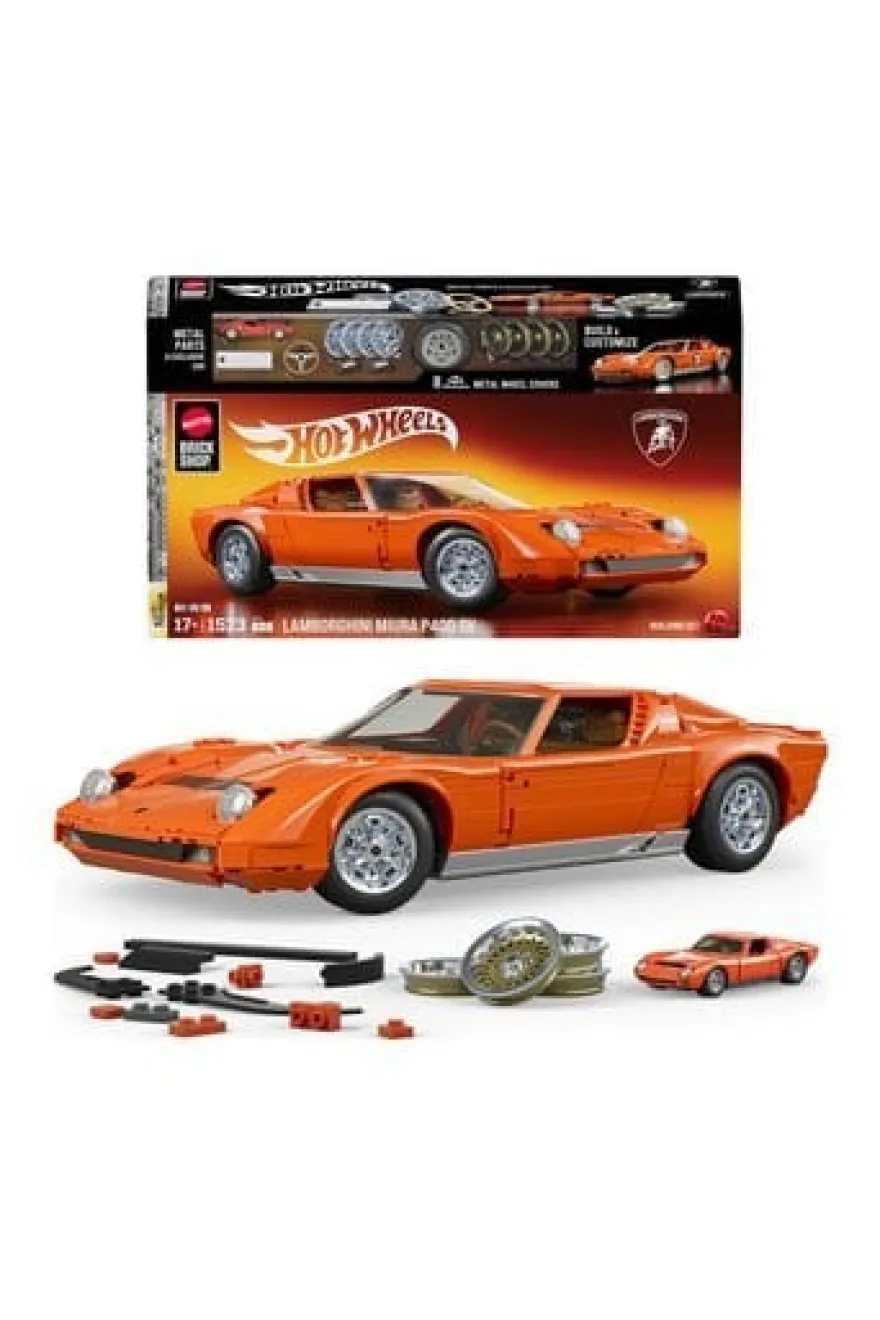 Hot Wheels Premium Mattel Brick Shop Bauset 1/12 Lamborghini Miura P400 SV