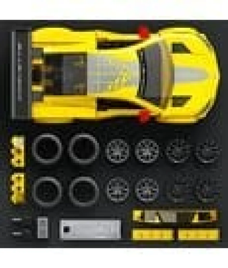 Hot Wheels Speed Mattel Brick Shop Bauset 1/32 '20 Corvette C8.R
