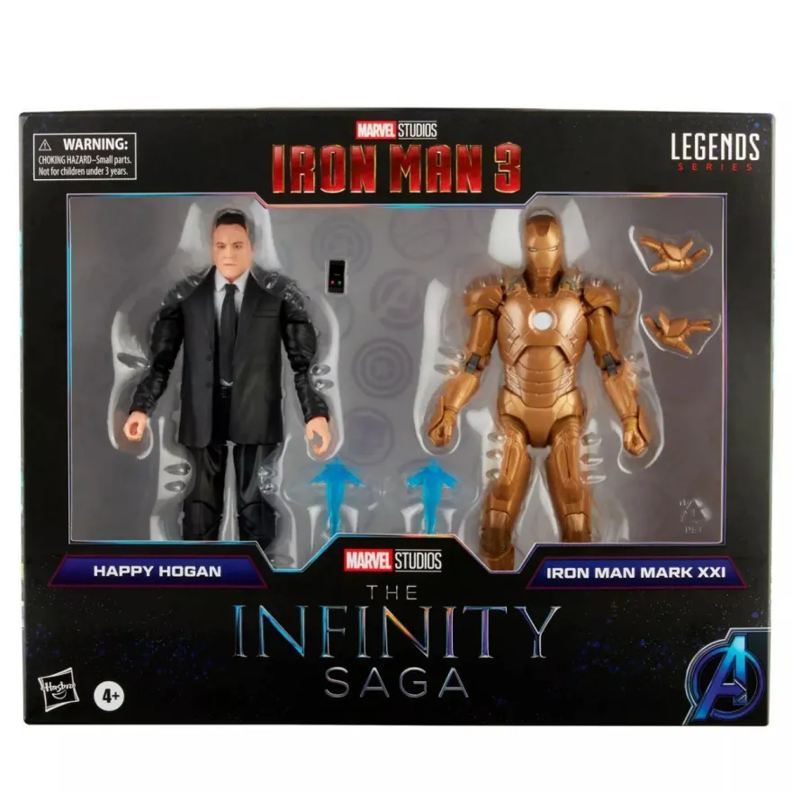 Iron Man 3 Marvel Legends Actionfiguren Happy Hogan & Iron Man Mark XXI (Infinity Saga) Exclusive