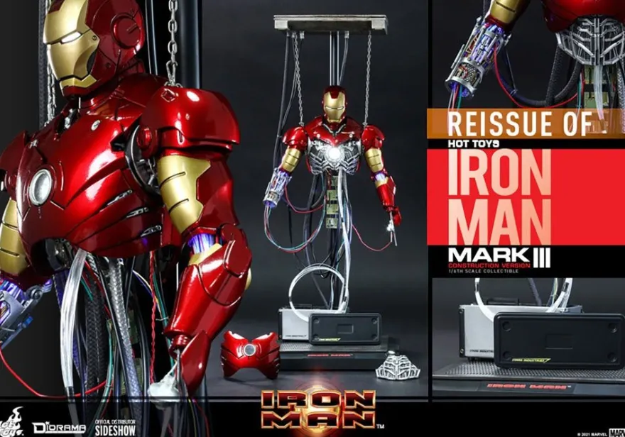 Iron Man Movie Masterpiece Actionfigur 1/6 Iron Man Mark III (Construction Version)