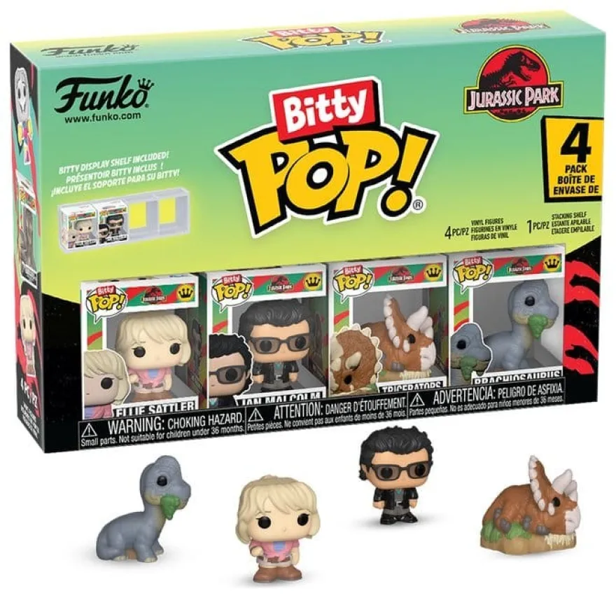 Jurassic Park Bitty POP! Vinyl Figuren 4er-Pack Triceratops 2,5 cm