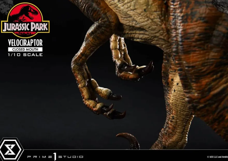 Jurassic Park Prime Collectibles Statue 1:10 Velociraptor Closed Mouth 19 cm