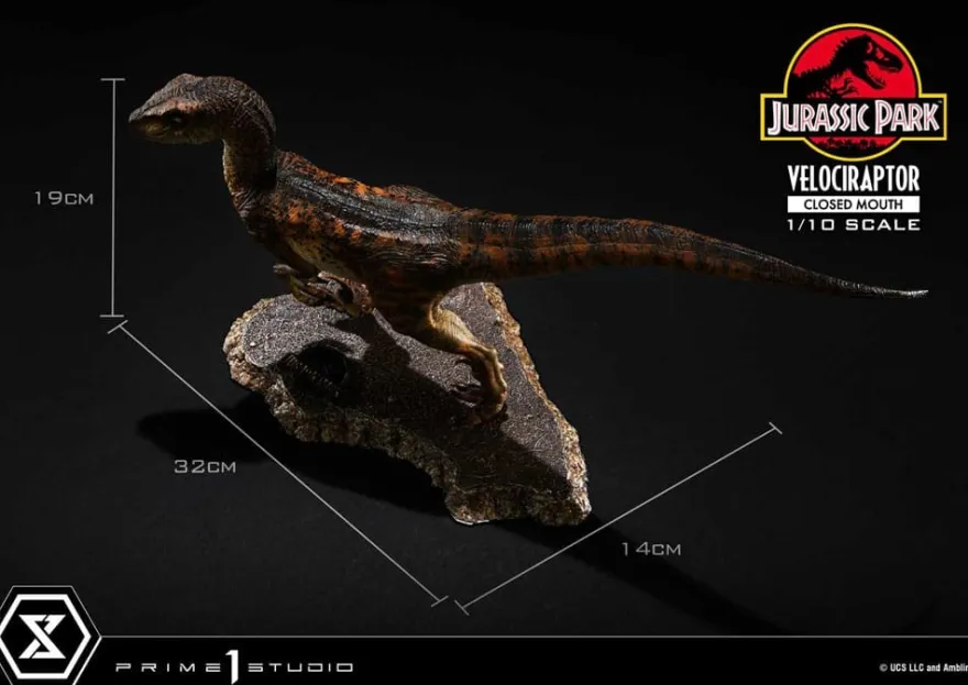 Jurassic Park Prime Collectibles Statue 1:10 Velociraptor Closed Mouth 19 cm