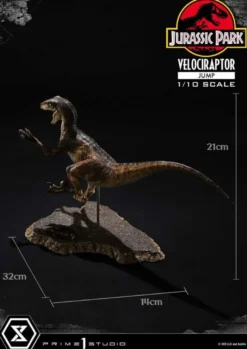 Jurassic Park Prime Collectibles Statue 1:10 Velociraptor Jump 21 cm