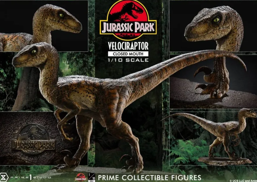 Jurassic Park Prime Collectibles Statue 1:10 Velociraptor Closed Mouth 19 cm