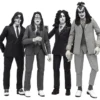 KISS Actionfiguren 4er-Pack Dressed to Kill Album Cover 18 cm