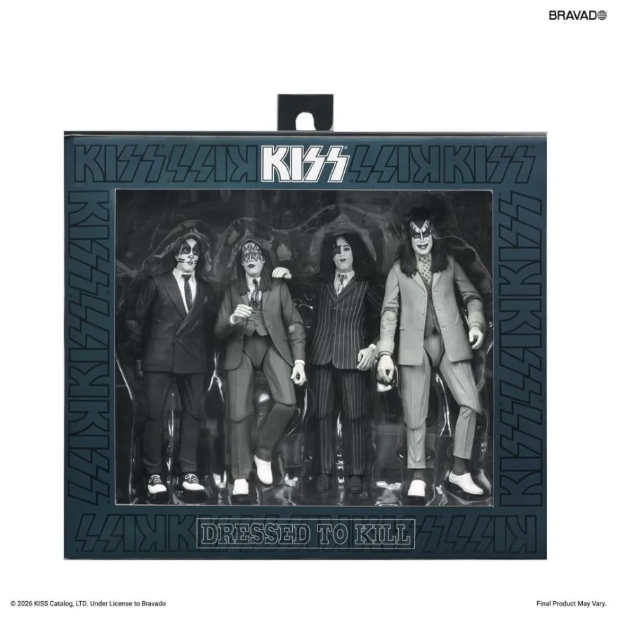 KISS Actionfiguren 4er-Pack Dressed to Kill Album Cover 18 cm