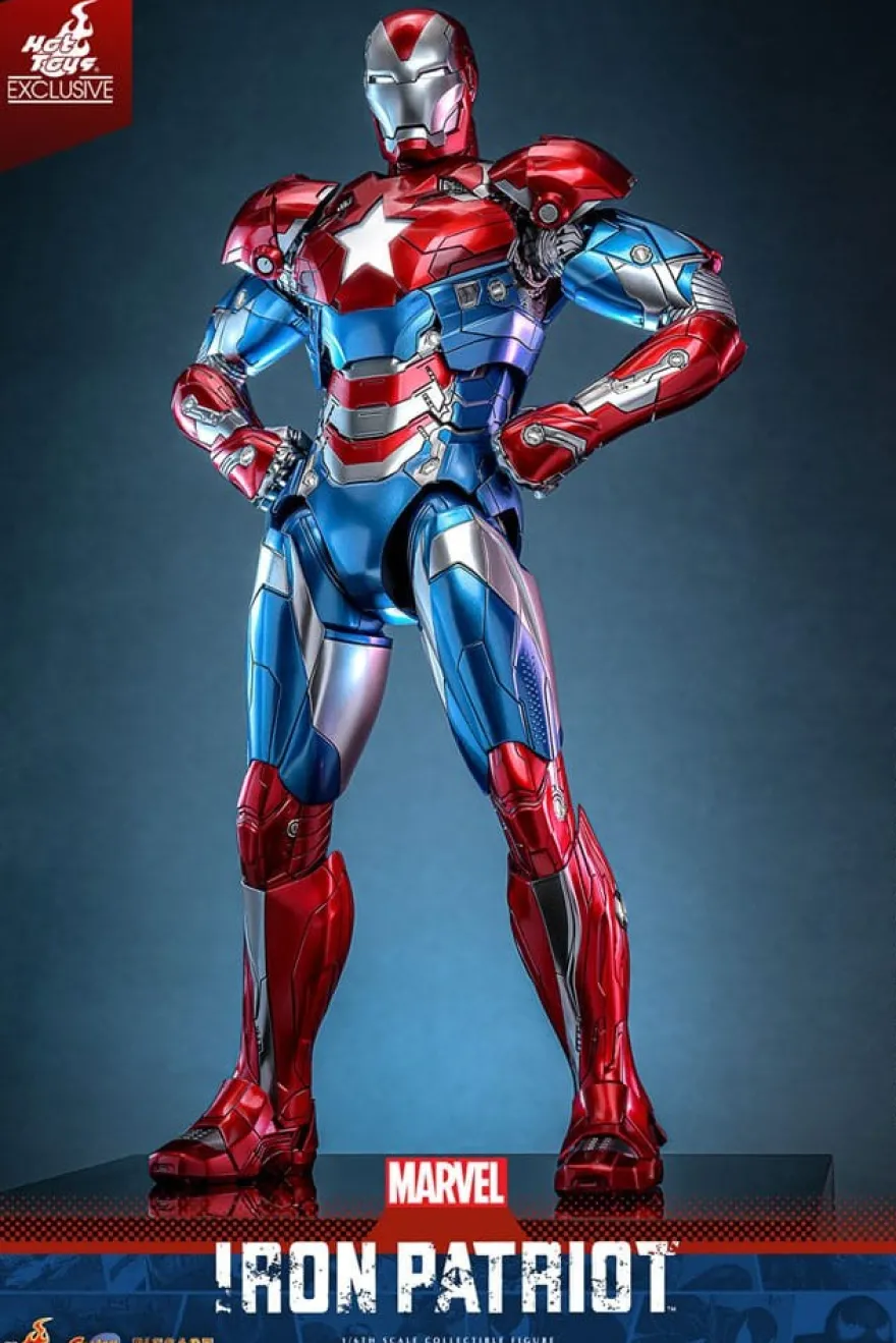 Marvel Comic Diecast Masterpiece Actionfigur 1/6 Iron Patriot Hot Toys Exclusive 32 cm