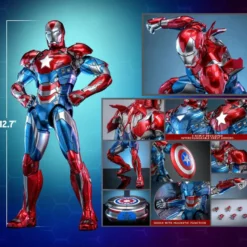 Marvel Comic Diecast Masterpiece Actionfigur 1/6 Iron Patriot Hot Toys Exclusive 32 cm