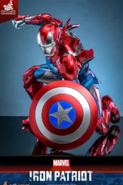 Marvel Comic Diecast Masterpiece Actionfigur 1/6 Iron Patriot Hot Toys Exclusive 32 cm