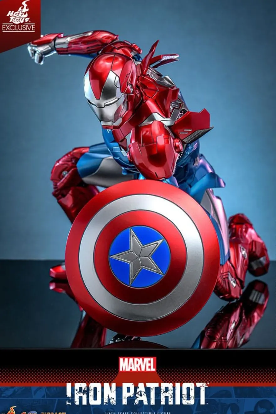 Marvel Comic Diecast Masterpiece Actionfigur 1/6 Iron Patriot Hot Toys Exclusive 32 cm