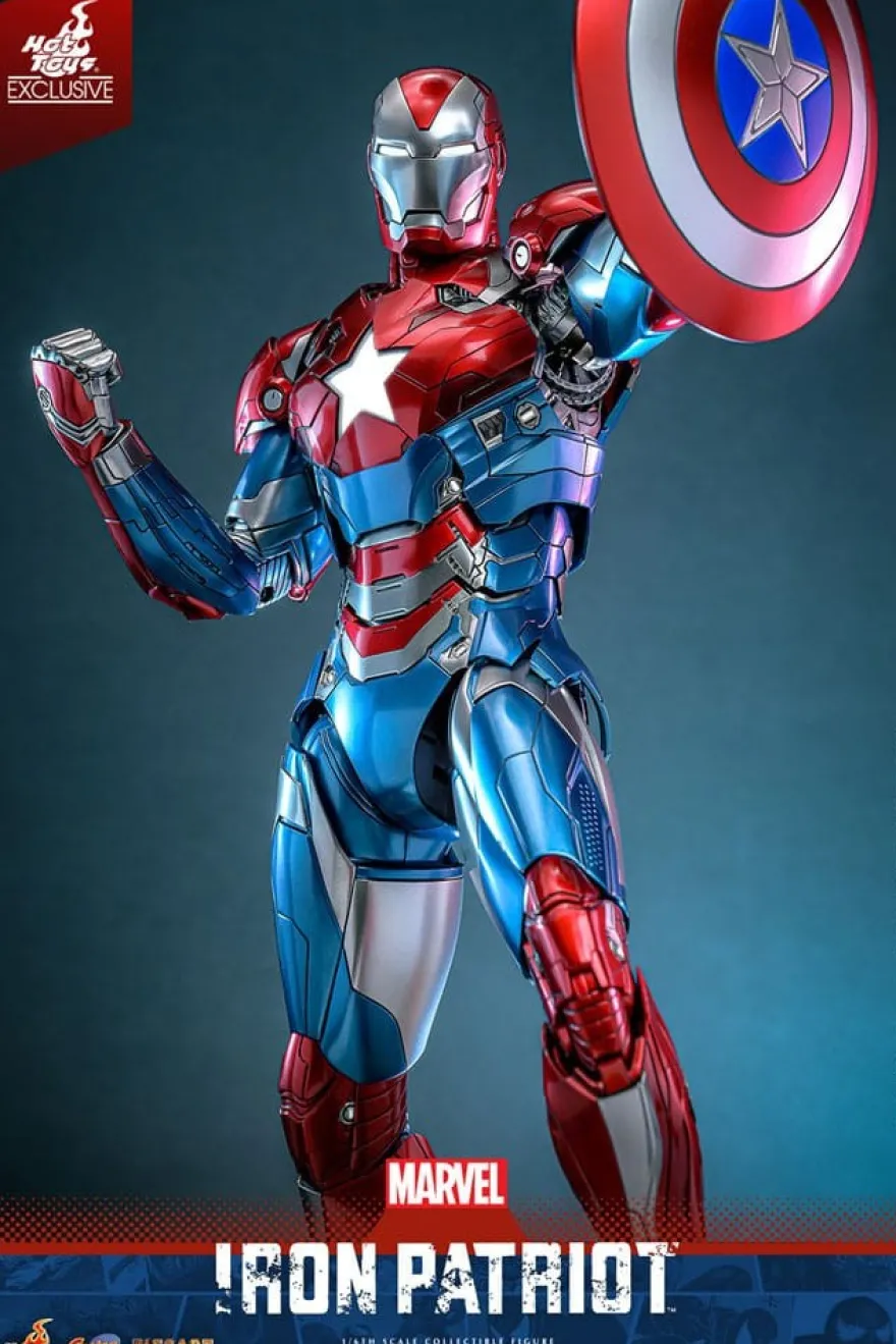 Marvel Comic Diecast Masterpiece Actionfigur 1/6 Iron Patriot Hot Toys Exclusive 32 cm