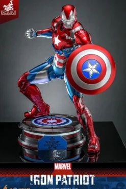 Marvel Comic Diecast Masterpiece Actionfigur 1/6 Iron Patriot Hot Toys Exclusive 32 cm