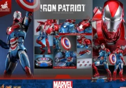 Marvel Comic Diecast Masterpiece Actionfigur 1/6 Iron Patriot Hot Toys Exclusive 32 cm