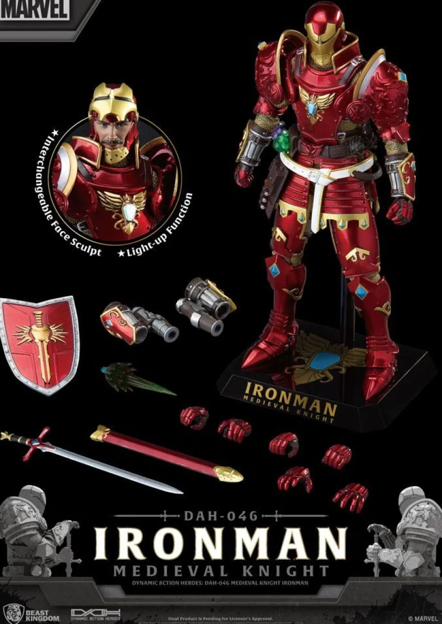 Marvel Dynamic 8ction Heroes Actionfigur Medieval Knight Iron Man
