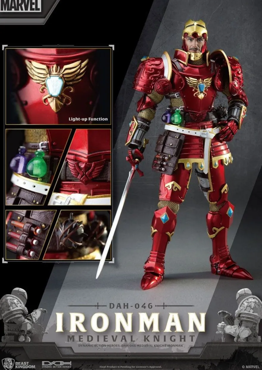 Marvel Dynamic 8ction Heroes Actionfigur Medieval Knight Iron Man
