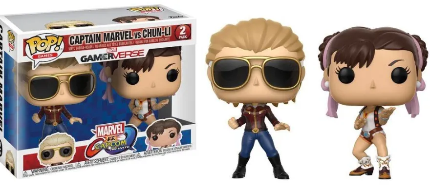Marvel vs. Capcom: Infinite Funko Pop! Vinylfiguren Captain Marvel & Chun-Li 2-Pack