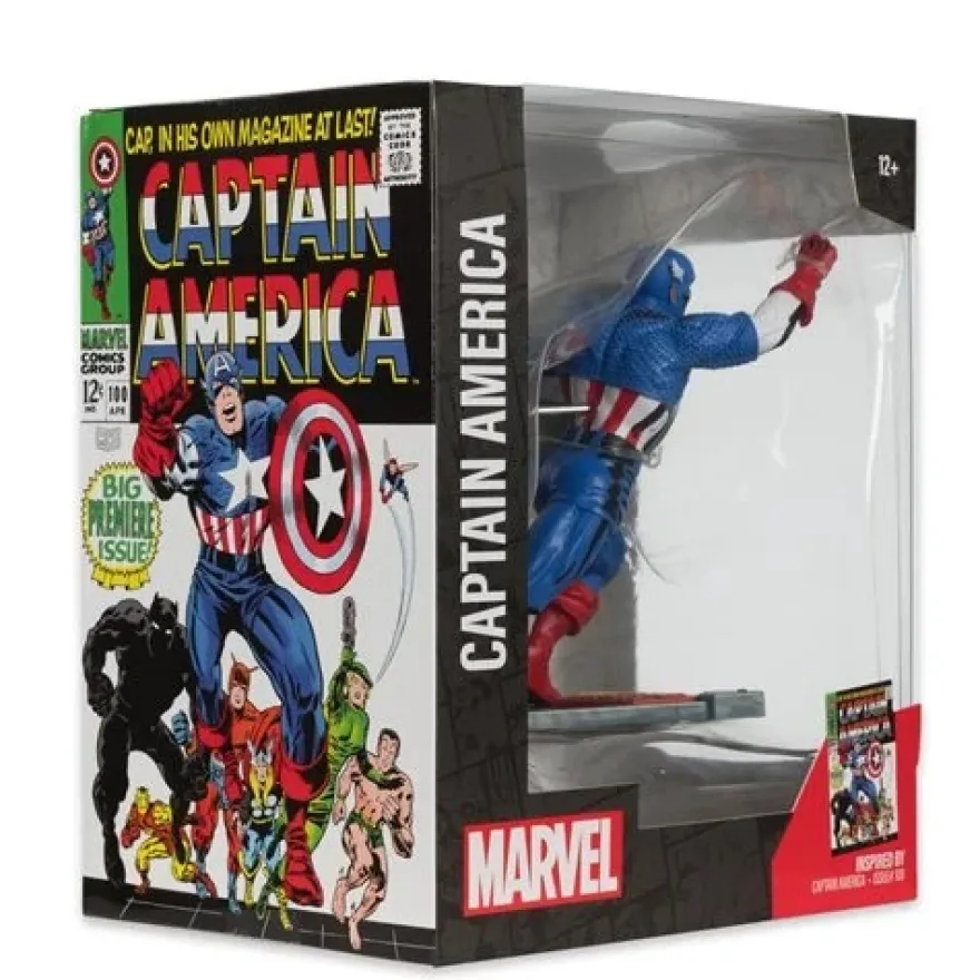 Marvel Wave 2 Captain America Captain America #100 1:10 Scale Posed Figure with Scene