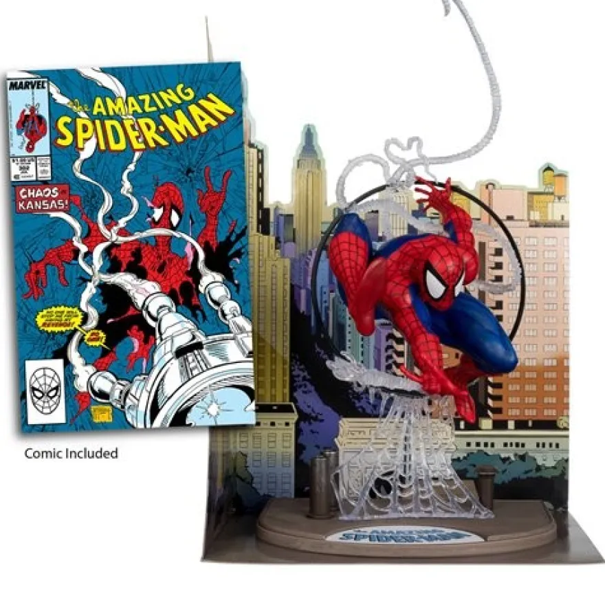 Marvel Wave 1 Spider-Man #6 1:10th Scale Posed Figure with Scene